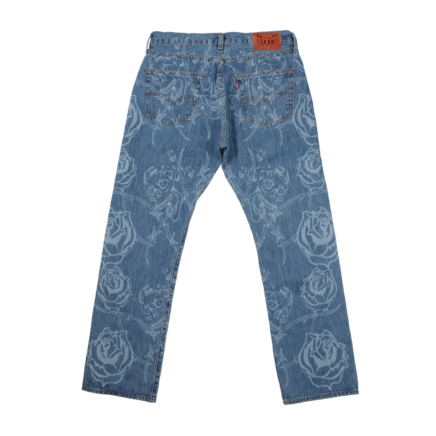 Rosas Laser Printed Denim