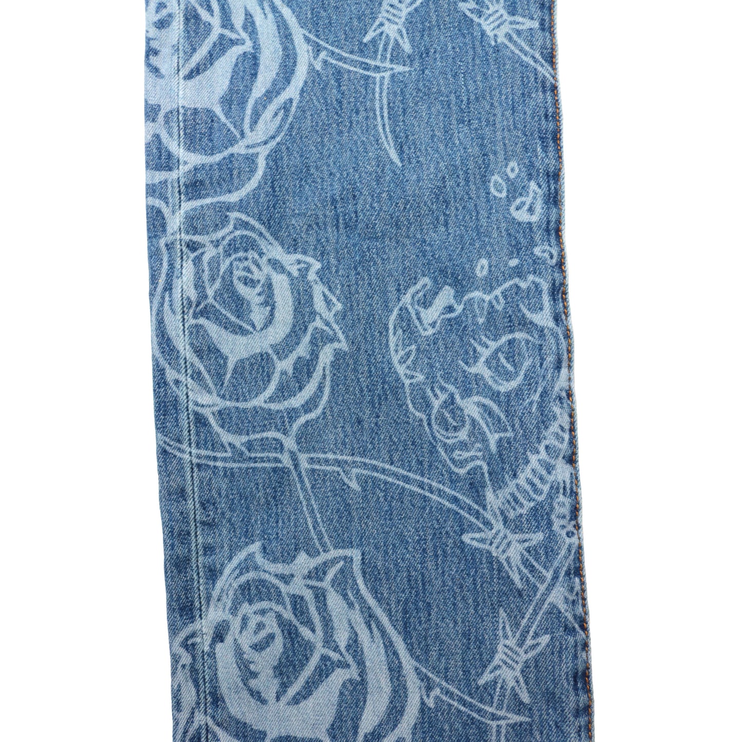 Rosas Laser Printed Denim