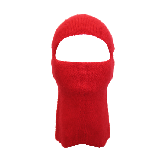 MOHAIR KNIT BALAKLAVA - RED